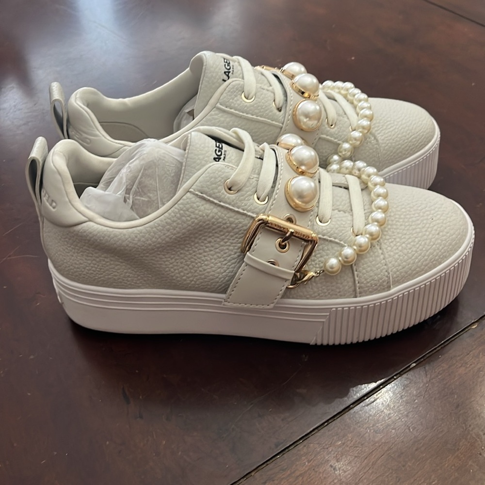 Karl Lagerfeld Vidya Pearls Platform Sneakers